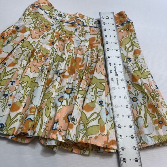 Cleobella Nora Retro Floral Pleated Mini Skirt Size Small Medium See Measurement - Picture 5 of 8